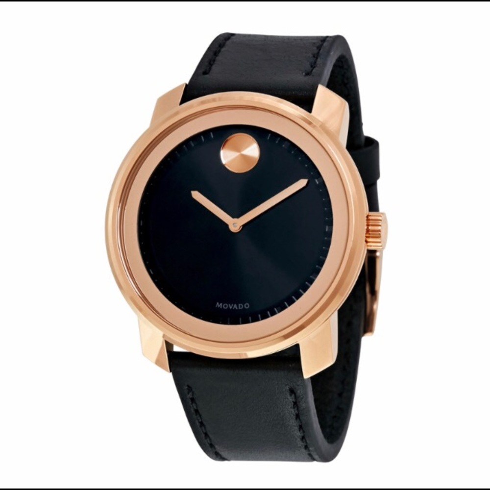 NWT Men’s Movado Bold Quartz (Rose Gold and Black)